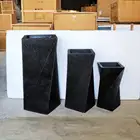 Black Pot Black Plant Pot Factory Outlet Living Room Matte Black FRP Plant Pot For Garden