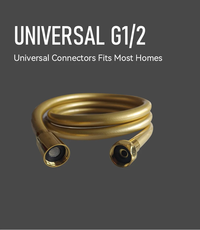 Gold Explosion-Proof Shower Hose, High Pressure Resistant Anti-Leak Anti-Twist PVC Shower Pipe manufacture