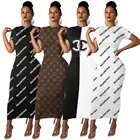 Women's 5 Colors European And American Women's Clothing Fashion Casual Simple Short Sleeve Dress