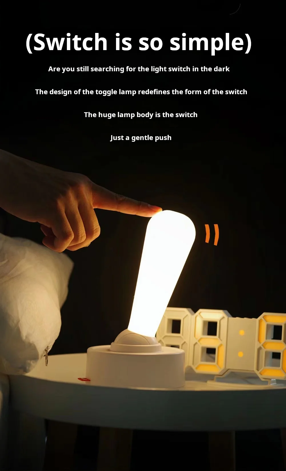 New Wholesale Modern Design Portable LED Silicone Bed Lamp Dimmable Rechargeable USB Night Light Kids Bedroom Lever Night Lights