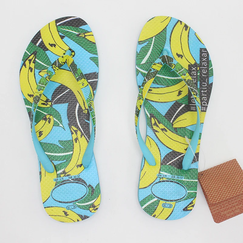 GRS Brazil Lady Pattern Printing Wedding Slippers Women Summer Beach Rubber Flip Flops