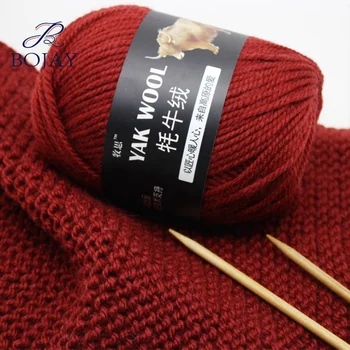 Top Dyed 100 gram Yak Wool Yarn with Wholesale Factory Price for hand knitting and crochet scarf, hats and sweaters