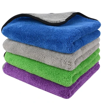 Lingettes En Microfibre Double Couche Serviette Pour Le Nettoyage Et