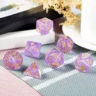 Poker Set Entertainment Rolling Poker Dice Set Resin Acrylic Casino Polyhedral Dice