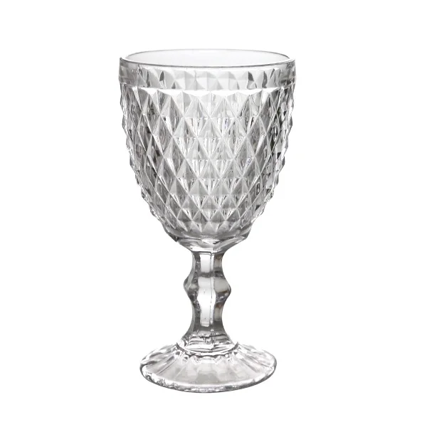 Exquisite European Style Goblet Color Embossed Red Wine Glass Hotel Party Creative Goblet Banquet Goblet