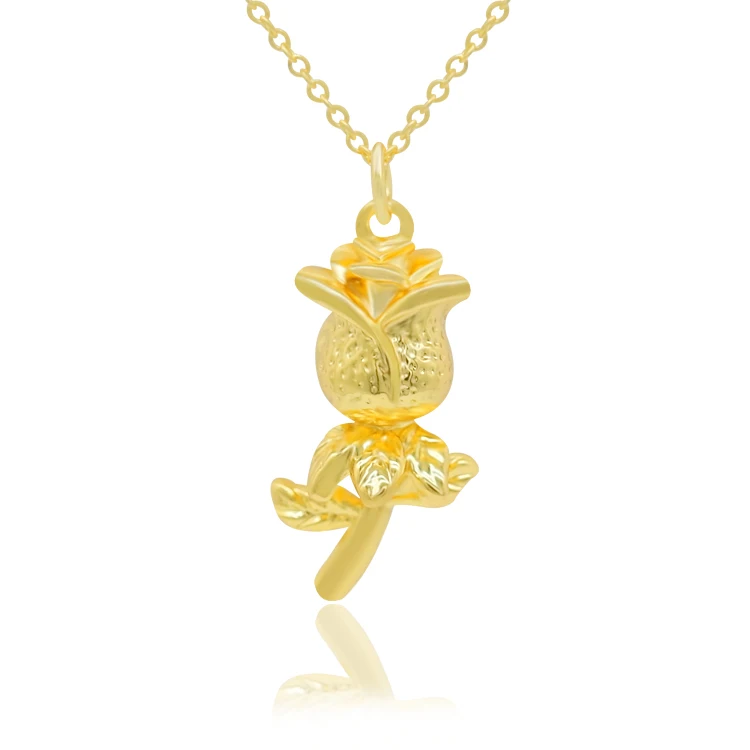 Costume Jewelry 24 Karat Gold Flower 