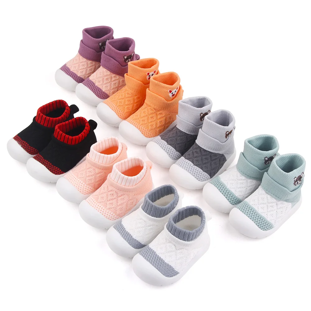 Spring and Autumn New Baby Color Flying Fabric Soft Soled Children's Toddler Socks Shoes details