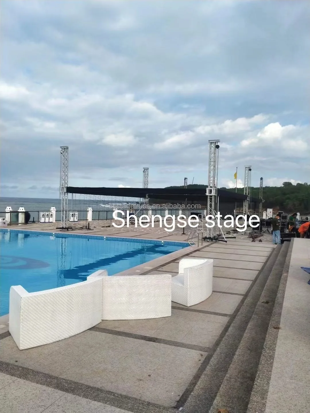 product 400400mm aluminum truss lifting system high load bearing for performance outdoor wedding decor display dinner party banquet-2