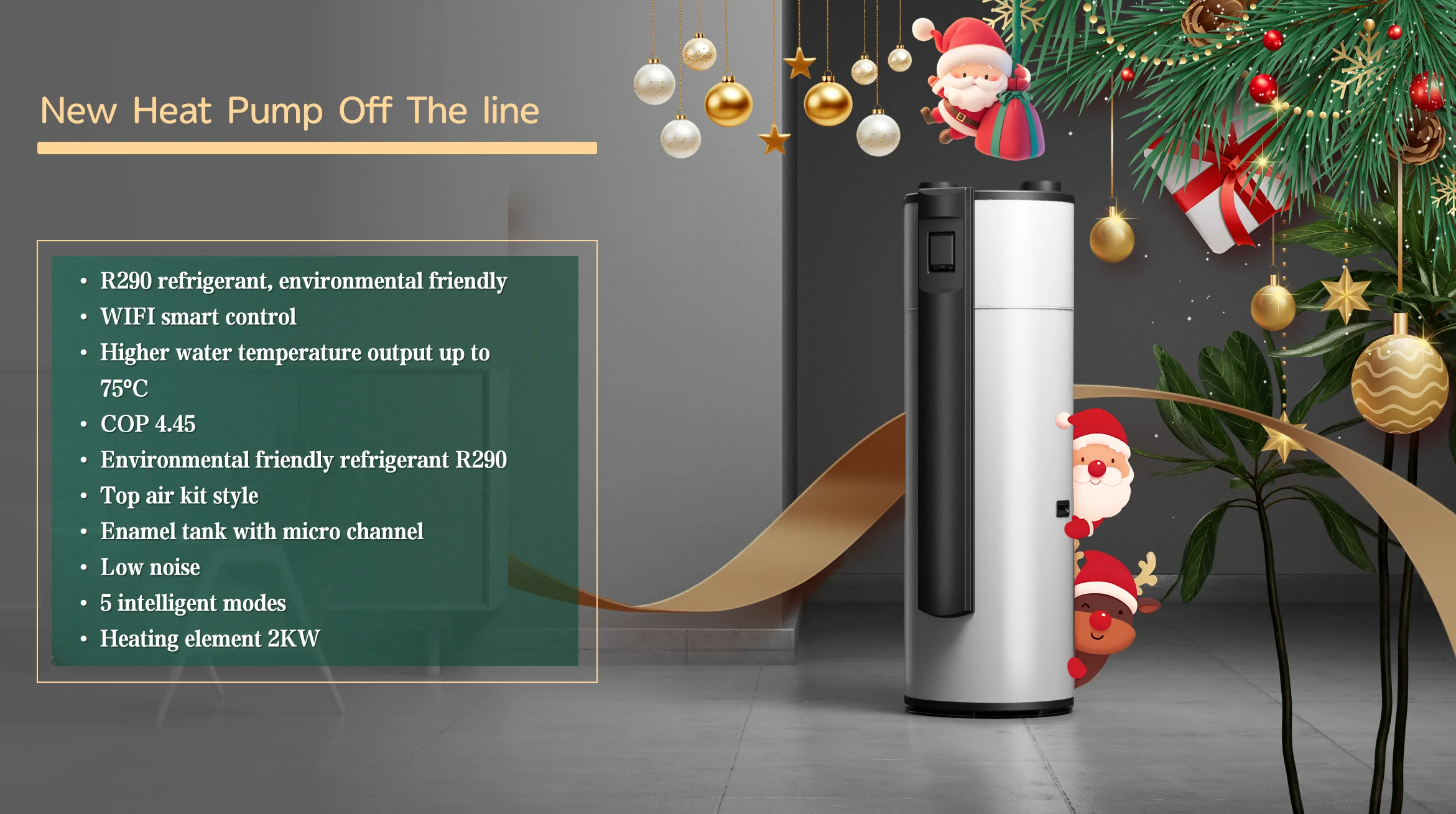 Air to Water Heat Pump, R290, 200L, 250L, 300L - detail 4