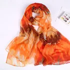Scarf 2021 New Colorful Printed Spring Autumn Polyester Silk Scarf For Lady