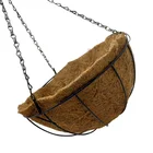 16 Inch Coconut Flowerpot Hanging Basket Planter With Liner And Hooks