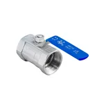 Steel Valve 2 Way Ball Valve Professional Factory Custom Cheap Thread Ss 304 Stainless Steel 1 Piece DN32 Gas Ball Valve