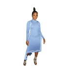 2020 Amazon Fashion Long-Sleeved Irregular Agaric-Rimmed Women'S Skirt In Autumn.