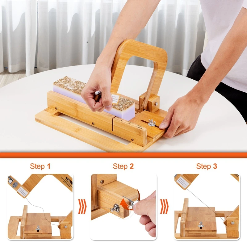 handmade diy manual bamboo wooden 12 wire soap bar multi making slicer cutter supplies for loaf candles cheese butter