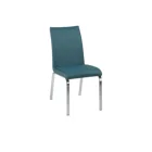Furniture Chromed New Design Dining Room Furniture PU Leather Back With Chromed Legs Dining Room Chair For Sale