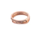 Titanium Gold Newest Design Top Quality Titanium Steel Rose Gold Rings Set For Women