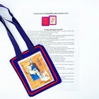 Rosary 4 1/3" Inch Benediction And Protection Purple Catholic Scapular Rope Necklace Rosary