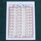 Half Drilled Pearls Earrings 8-9mm Half Drilled Button Pearls Loose Beads For Making Earrings
