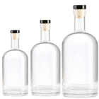 Glass Glassglassglass Custom Whiskey Glass Bottle Cork 500ml 750ml 1000ml Liquor Empty Glass Bottle For Whiskey