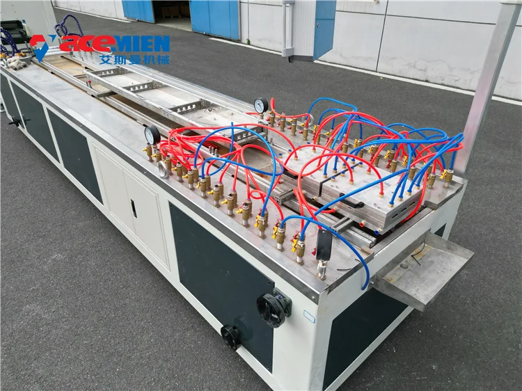 Home interior decoration pvc wpc wall panel extrusion production line Wood Plastic Composite making machine 3