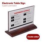 Electronic Digital Sign Table Toppers Desk Name Plate Intelligent Conference Electronic Table Name Card For Meeting