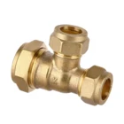 Tee Brass Plumbing Fittings AVONFLOW Brass Pipe Fitting Reducing Tee Plumbing Materials