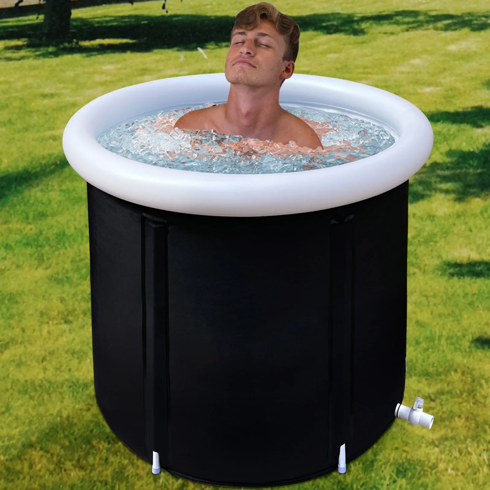OEM & ODM Foldable Ice Bath Tub Inflatable Adult Home Spa Bath Equip Air Ring Ice Bath Tub Portable Foldable