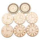 Craft China Wood Creative Clock Pattern Diy Craft Natural Wood Chips New Inventions In China