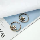 Copper Earrings Circular Golden Copper Fashion Earrings Women Jewelry Hawaiian C-shaped Earrings