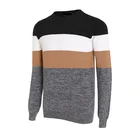 Men Wool Standard Wool Brand Spring Autumn Men Knitted Thin Sweaters Striped Casual Wool Pullovers Male Casual Long Cloth