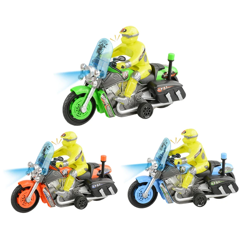 Wholesale light up and sound friction mini motorcycle toys vehicle for kids boys