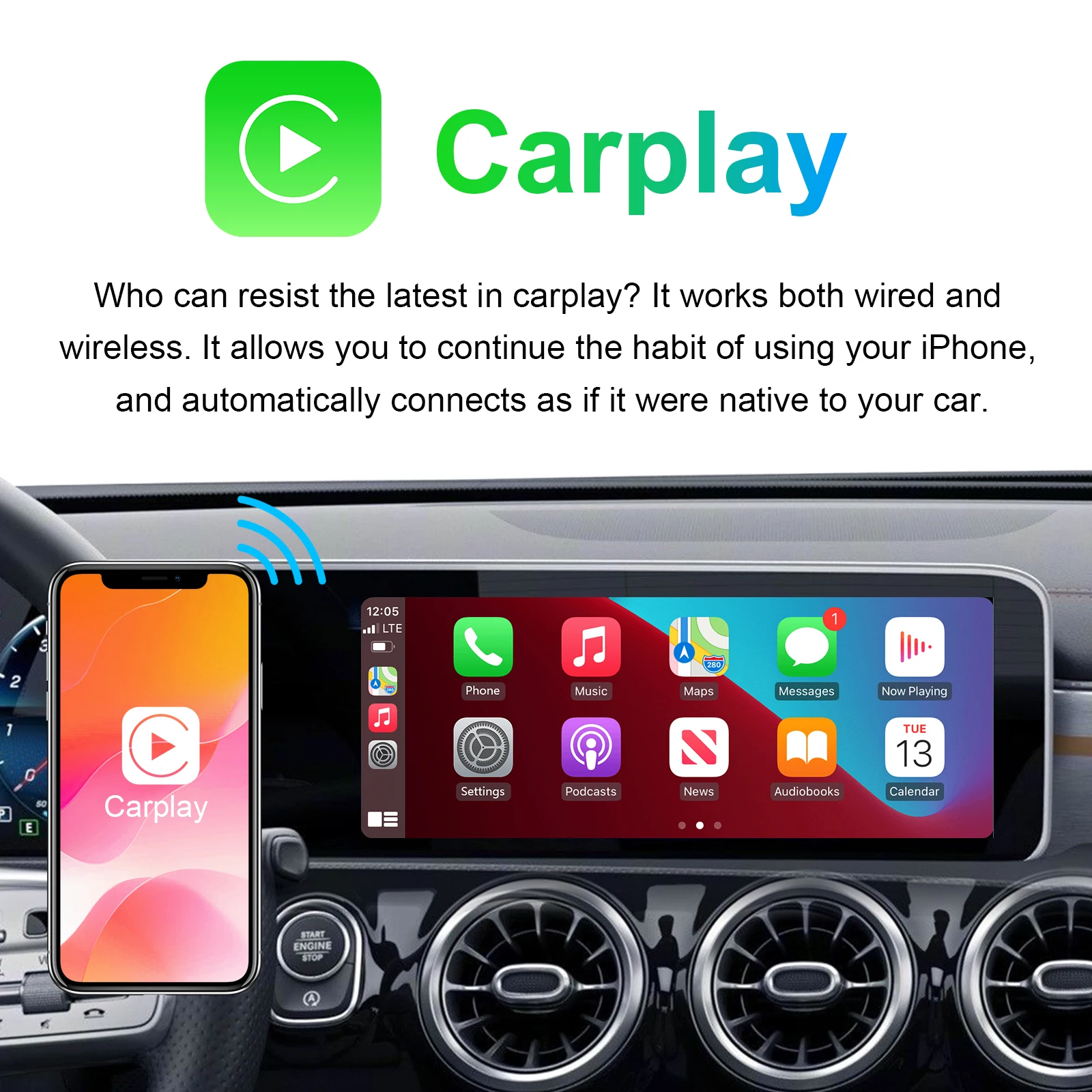 Oem Screen Upgrade Kit Decoder Box Carplay Android Auto Mirror Link For