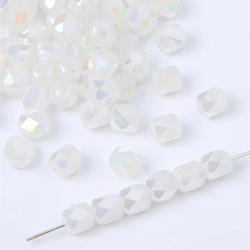 product 6mm cube glass faceted beads diy handmade bracelet necklace jewelry making materials accessories-36