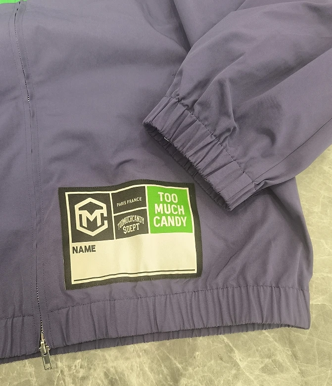 product wholesale high quality winter embroidery print patchwork design custom contrast color outdoor sports windproof waterproof jacket-3