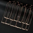 2020 Fashion Dainty Customized Statement Sign Pendant Horoscope Stainless Steel Zodiac Necklace Jewelry For Women