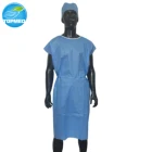 Patient Surgical Gown Sleeveless Blue Size S/M/L/XL/2XL/3XL Customize CE ISO