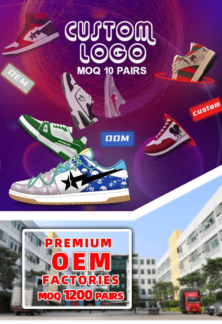 Original ODM Factory OEM 2024 Leather Custom SB Manufacturer Replicaes Sport Casual Women's Men's Sneaker Shoes With Logo