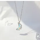 Fashion Crystal Necklace Fashion Fashion S925 Sterling Silver Chain Crystal Moon Necklace For Women