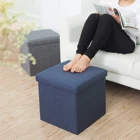 Furniture Multi-functional Folding Furniture Cotton And Linen Storage Stool Sorting Cloth Storage Bench Chair