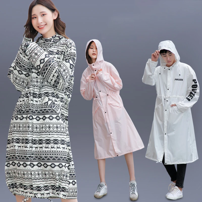 DD1599 Plus Size Reusable Raincoat Anti-storm Travel Hiking Hooded Rain Coat Lightweight Women Poncho Rainwear