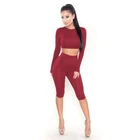 Sport Capris Solid Sport Suit Skillfull Manufactyre Sophisticated Technology