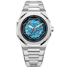 Timepieces 2020 New Milano Timepieces Mens Stainless Steel OEM Skeleton Automatic Watches