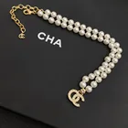 Pearl Necklace Letter Shape Bog Pearl Gold Designer Necklace Fashion Brand Necklace Jewelry