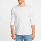 Black Shirt Wholesale Hot Sale High Quality Clothes Men Long Sleeve Plain Black Custom Print T Shirt