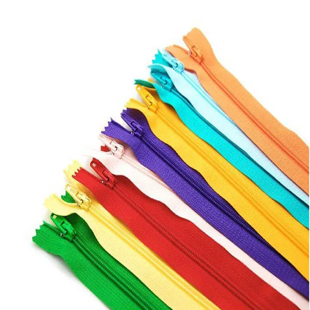 50PCS 3# 20CM Nylon Zippers For  Sewing work as garment accessories 30 Colors 