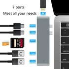 Usb 4K Type 3.0 SD Card Thunderbolt 2.0 Dual 7 In 1 USB C Hub For Macbook Pro