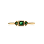 Sterling Ring Good Quality S925 Sterling Silver Simple Emerald Diamond Ladies Ring Fast Delivery