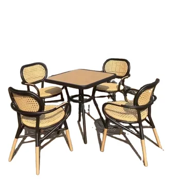 outdoor furniture sets rattan garden Armrest chair and table
