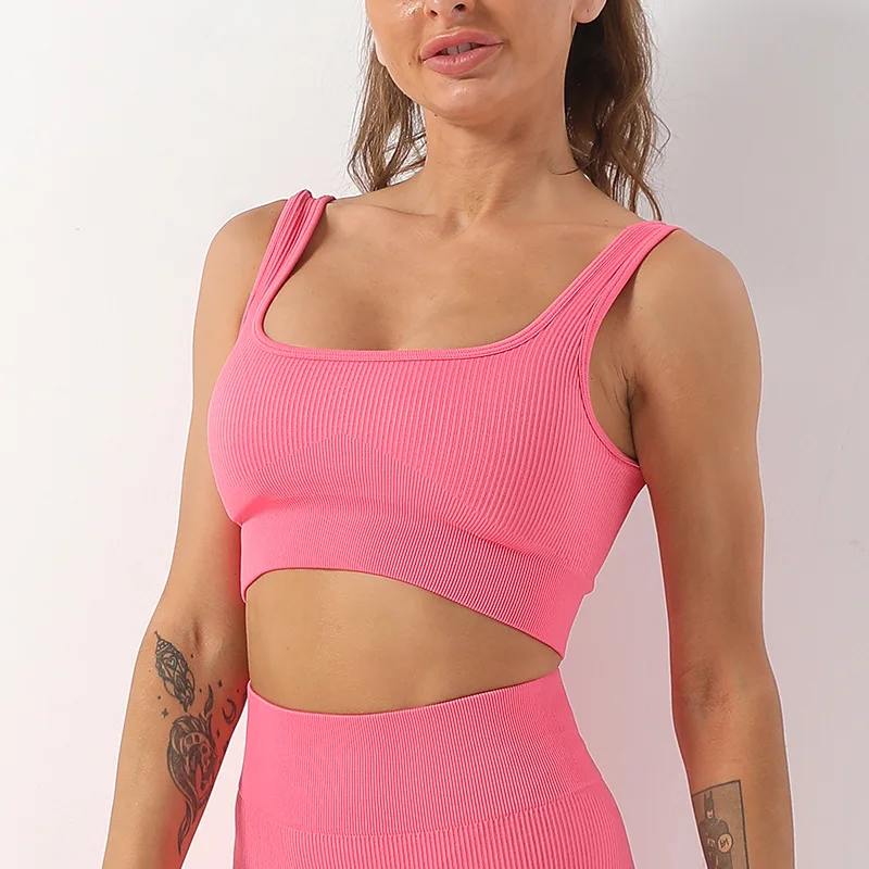 Lulu High strength custom quick-drying shock-proof fitness bra Beauty back push-up sports underwear women's yoga vest top