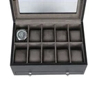 Customized Pu Leather Jewelry Display Organizer Showcase Watch Storage Box